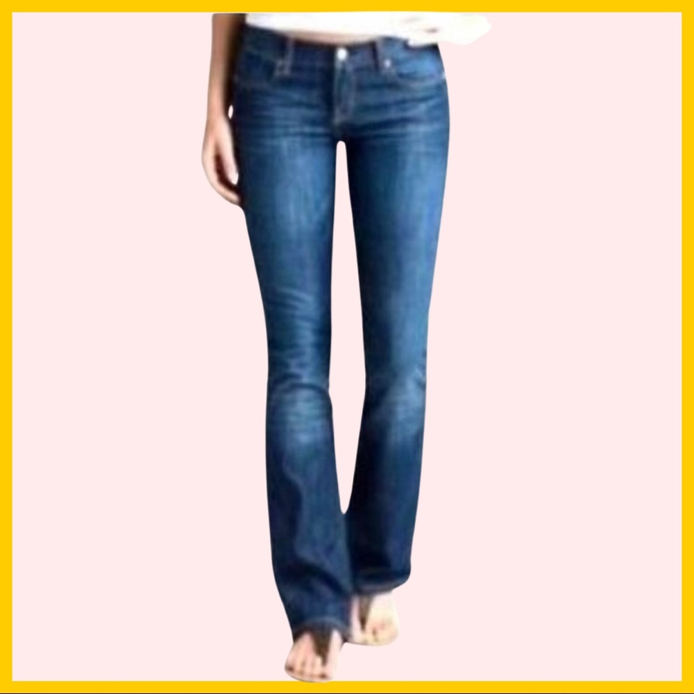 Paper Denim & Cloth Low Rise Boot Cut Jeans.